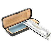 East top 하모니카 크로마틱 하모니카 C모 10홀 48튠 황동 커버 ABS 케이스 청결 천 초보자 전문가 공부 연습용(12홀 48음 T12-48-SR)