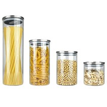 에브리윅 내열유리 파스타면 보관 원두 용기 캐니스터, 1100ml, 1개, 1개