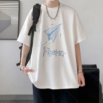 빈티지 스트릿 남성 오버핏 반팔티 송민호 박서준 패션 스타일 티셔츠