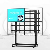 회의용 모니터 스탠드 받침대 4 티비 이동식 대형 액정 쿼드 선반 대 TV, 04 2x2 플로어 캐비닛 모델