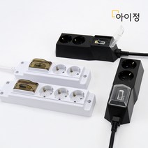 아이정 국산 4000W 고용량 멀티탭 에어컨 건조기 대용량 멀티콘센트, 04. 아이정 고용량 과부하차단, 3구 블랙 5M