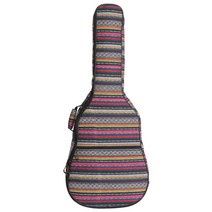 통기타가방 하드케이스 - 뜨개질 에스닉 스타일 인치 어쿠스틱 기타 가방 기타 부품, 빨간색