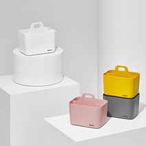 모비딕파워 [모비딕파워] 탁상서랍장 마스크케이스 소품함 이불수납 카라반캠핑 플라스틱수납상자, 아★ 루맥스 마이룸 포르타 미니 2개입_리빙 스토리지, 아★ 핑크+옐로우