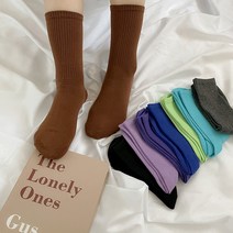 고퀄 레인보우 심플 파스텔 여성 잔골지 패션양말