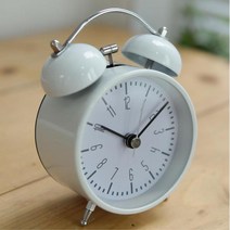 화이트 트윈벨 알람탁상시계 알람시계 책상시계 탁상용시계 테이블시계 인테리어탁상시계 알람시계탁상 침대 탁상용 초등학생 어린이방 자취생 직장인 학생 인테리어소품 협탁