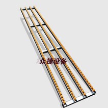 컨베이어 택배 상하차 컨베어 벨트 창고 물류 무동력 레일 롤러, 3미터(전구간) x 바퀴 4열