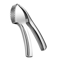 Garlic Press Ginger Mincer Squeezer Chopper 손잡이 가정용 요리사 식기 세척기 안전을위한 노동 절약, 하나, 은