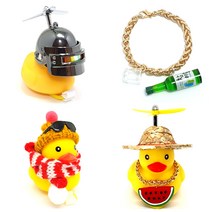 머스트해브템 LED 러버덕 라이트 자전거 오토바이 킥보드 악세사리, 도넛튜브(초코)