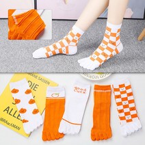 여성 굿럭 발가락양말 5켤레 여자 패션 토우삭스 여름