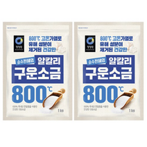 청정원 천일염 구운소금, 1kg, 4개