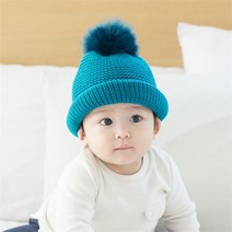 뿌뿌룰루 아동용 롤롤 방울 니트 모자