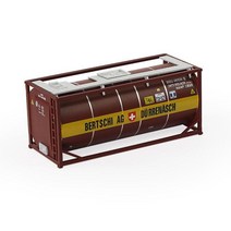 HO 스케일 20 피트 오일 탱크 자동차 187 운송 컨테이너 화물 모델 기차 1 피스, [01] Gruber