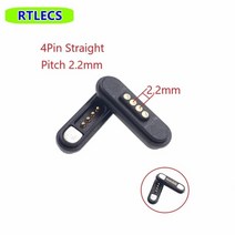 Yuxi 1 쌍 자기 커넥터 2 3 4 5 6 극 pogopin 남성 여성 2.2mm 그리드 tht 3a 스프링 장착 포고 핀 방수 패드, 4핀 스트레이트
