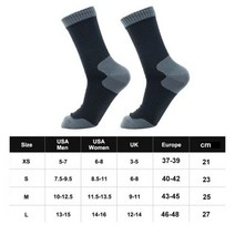 방수양말 방수 통기성 야외 하이킹 겨울 스노우 따뜻한 양말 스키 승마, Black+XL+프랑스