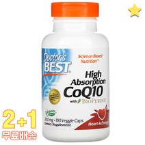 닥터스베스트 코큐텐 바이오페린 함유 200mg 180정 3통, 1개, 기본
