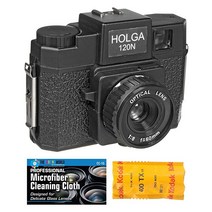 홀가Holga 120N 미디엄 포맷 필름 카메라 (블랙) 코닥 TX 120, Black