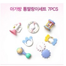 아가방 통 딸랑이 7PCS 세트, 화이트