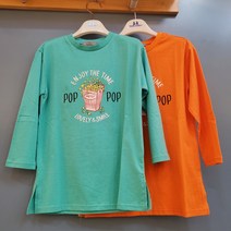 nc충장점 쁘띠앙팡 루비팝롱티**10200**여아 아동 키즈 여아 롱트 면 스판 가격 대박 품절 대란 포인트 팝콘 소재가 좋아 활용도 짱