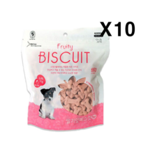 바우와우 비스켓 220g X10 / 딸기 뼈다귀 쿠키 간식, 솜솜마켓 1, 솜솜마켓 본상품선택
