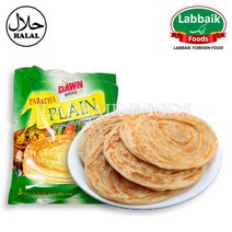 DAWN BREAD Plain Frozen Paratha (Bread) 5pcs 다운 브레드 할랄 플레인 파라타, 400g, 1개