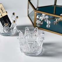 리빙셀렉트 크라운 캔들 티라이트 홀더 소품 보관, 투명