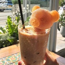 곰돌이 얼음틀 하이볼 아이스볼 메이커 캐릭터 얼음 왕 아이스크림 통 위스키 냉동실 작은 얼리는 크래프트 귀여운 트레이 실리콘 아이스 큐브 동물 케이스 홀더 몰드 커피 곰 2종