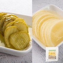 [으뜸] 슬라이스 미니단무지100g(10팩) + 생오이피클 100g(10팩), 1세트