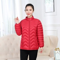 중장년 여성복 얇고 가벼운 패딩 숏 패딩 중년 엄마 가을 겨울 빅사이즈 코트 패딩69212