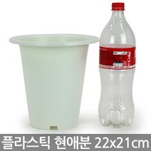 플라스틱 현애분 6~9호 - 검정 화분 베란다화분 꽃화분 대형화분 플라스틱화분 검정화분 블랙 화이트 흰색 파란화분, 05_한성_현애분 화이트(6호), 1개