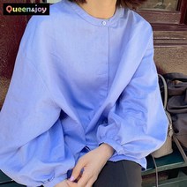 퀸앤조이 헨리넥 스탠다드 블라우스