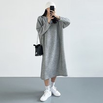 MAY 박스 니트 루즈핏 메이 롱 원피스 (3color)