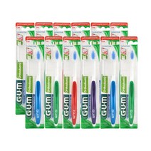 GUM 검 치과 교정 칫솔 V커팅 칫솔추천 (124) 12개입, 칫솔 12개