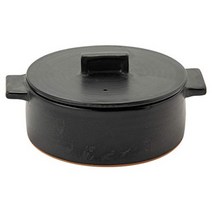 일본식 전골 냄비 rikizo r-883204 duman 질그릇 1-2인용 블랙 직경 8.9 x 깊이 7.1 x 높이 4.1인치(22.5 x 18 x 10.5 l 일본 직배송, 클레이 포트 l