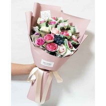 수앤로즈플라워 돈다발 돈꽃다발 비누꽃다발 20송이 꽃다발 부모님결혼기념일선물 꽃선물, 장미