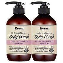 키렌 모이스처 네이처 바디워시 1+1 베이비로즈 500ml, 2개