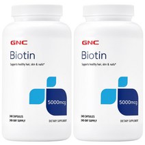 GNC 2개세트 지앤시 비오틴 5000MCG 240정 바이오틴, 2개