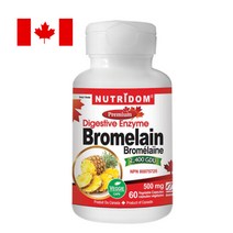 뉴트리돔 브로멜라인 파인애플효소 천연 소화건강 500mg 60식물성 캡슐 N197