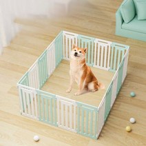 애완 동물 인클로저 개 케이지 소형견 중형 및 대형견 실내 블로우 성형 플라스틱 환경-금, green_Sixteen pieces