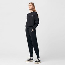 아키클래식 [아키클래식] 프리미엄 니트 크루넥 트레이닝 팬츠 세트 블랙