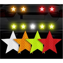 발통마켓 별 모양 반사 스티커 5P 세트 화물차 오토바이 데칼 다용도 안전 윙바디 차량, 5개, 별모양반사스티커5cm(그린)