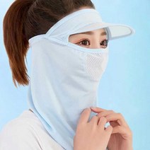 워터파크 썬캡 여름 물놀이 준비물 넥스카프 마스크 골프 모자 부착 아줌마 중년 여성 선캡