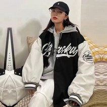 미니트레일러 미니카고트레일러 캠핑 트롤리 웨건 뉴아메리 프라이드 스트리트 레터 재킷 코트 여성 패션, 2L, 08 1