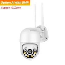 야외 무선 CCTV 카메라 8MP HD 와이파이 IP 카메라 8X 줌 5MP P2P 보안 PTZ 카메라 4MP 듀얼 렌즈 비디오 감시 iCSee, 7.Option A With 5MP - AU 플러그