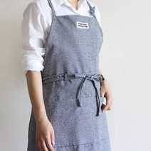 미니블랙체크 앞치마