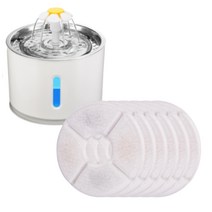 애완동물 플라워 스텐 정수기 필터 6개입 강아지 고양이 스테인레스 정수기 리필 필터 반려동물 급수기 이온수지 필터, 6개입 이온수지필터