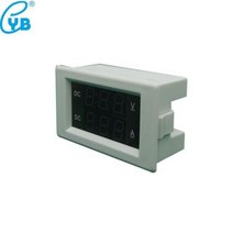 YB4835HVA 디지털 전압계 전류계 DC 100V 300V 600V 패널 앰프 볼트 홀 전압 전류계 DC 0-10A 20A 50A 100A 200A 500A, White cover|DC0-300A|DC0-600V