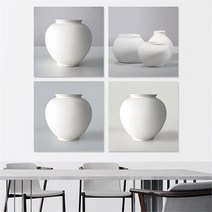 유홍아트 부자되는 달항아리 백자 도자기 액자 4종 6호(32x32cm) (6933261), 4번