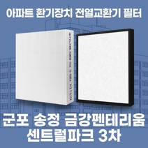 군포송정금강펜테리움센트럴파크3차 아파트 환기시스템 전열교환기 필터 H13등급, 30평, 기본세트(헤파1+프리2)