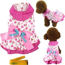 Sweet Cute Pink White Pet Dog Cat Princess Dress Skirt with Bow Tie for Dogs Cats (CHEST GIRTH: abou, 1