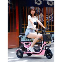 접이식전기자전거 소형 미니 여성용 출퇴근 2인승, 주행거리 40km (색상비고)